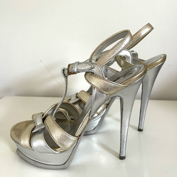 ⛔️SOLD⛔️YSL metallic tribute heels - Picture 7 of 17